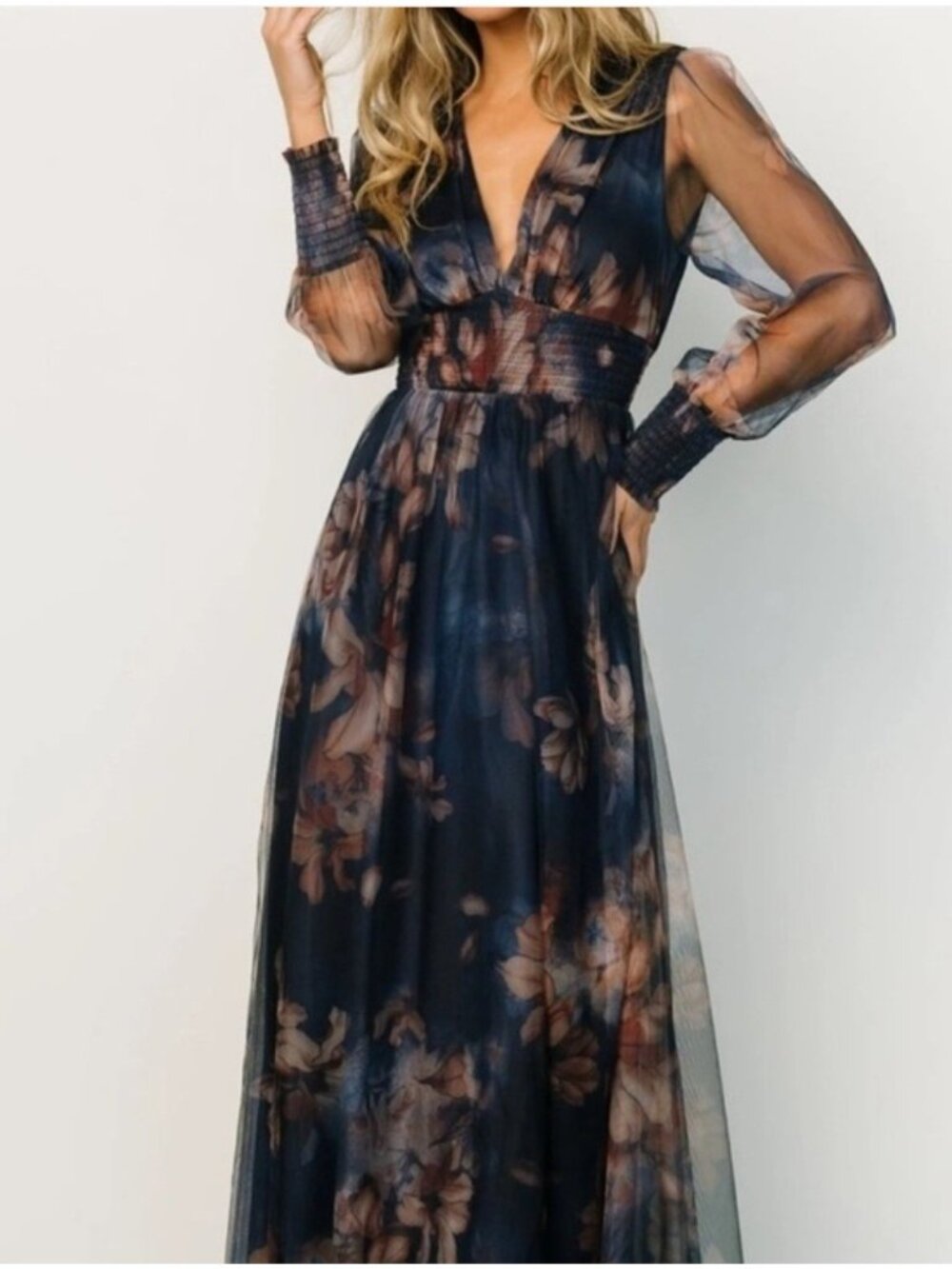 Baltic Born Layla Tulle Floral Maxi Formal Dress NEW - Picture 2 of 16
